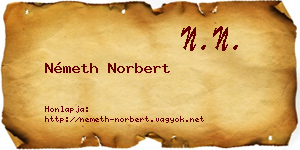 Németh Norbert névjegykártya