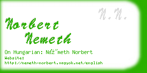 norbert nemeth business card